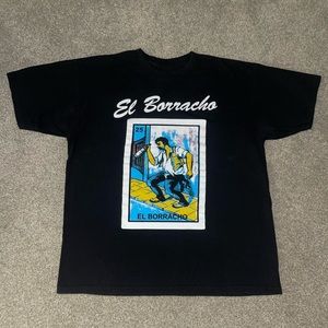El Borracho Short Sleeve Shirt Loteria Black